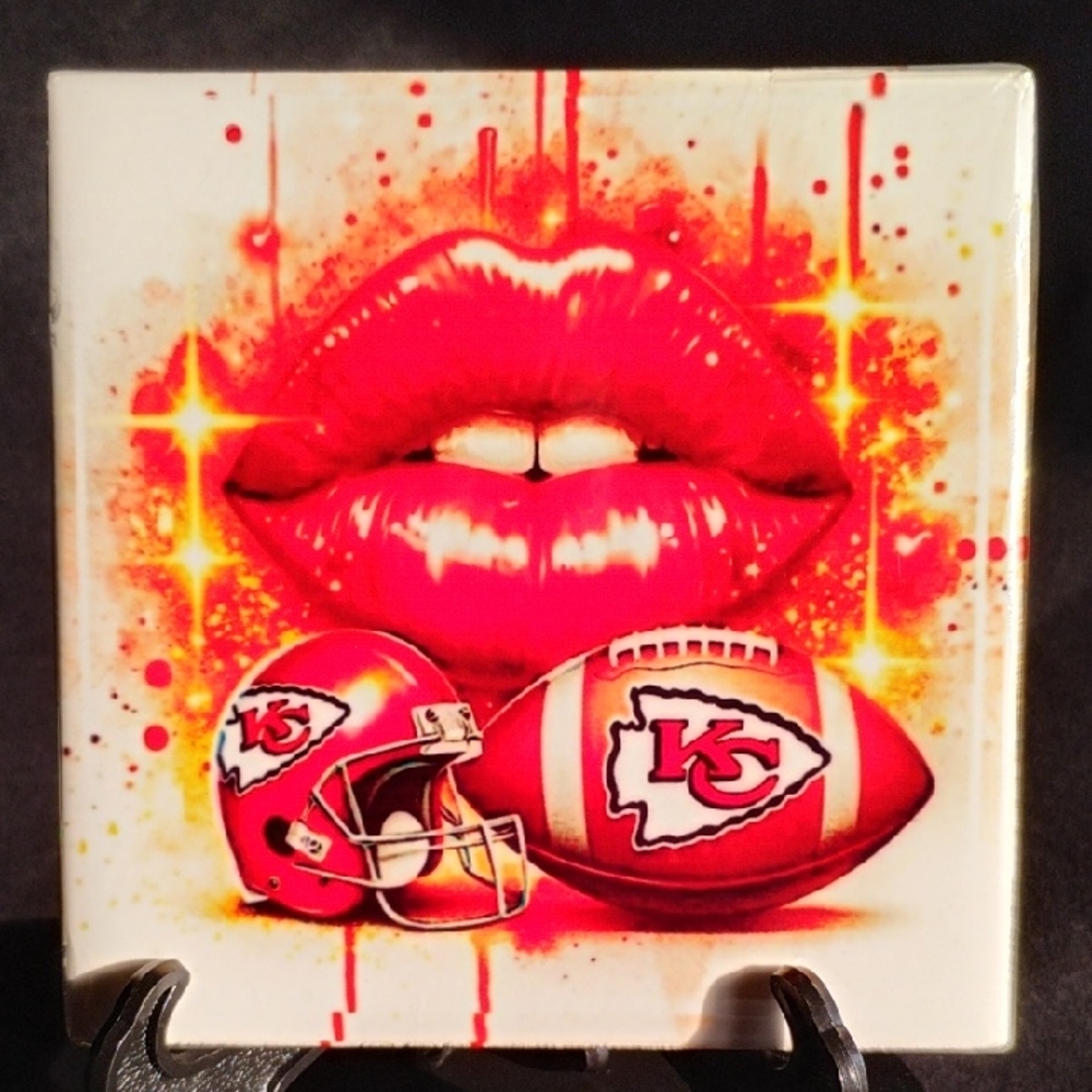 Hand Crafted Chiefs Lip Art